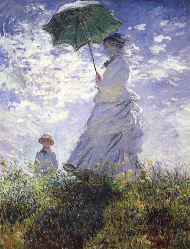 Claude Monet A woman with a parasol Norge oil painting art